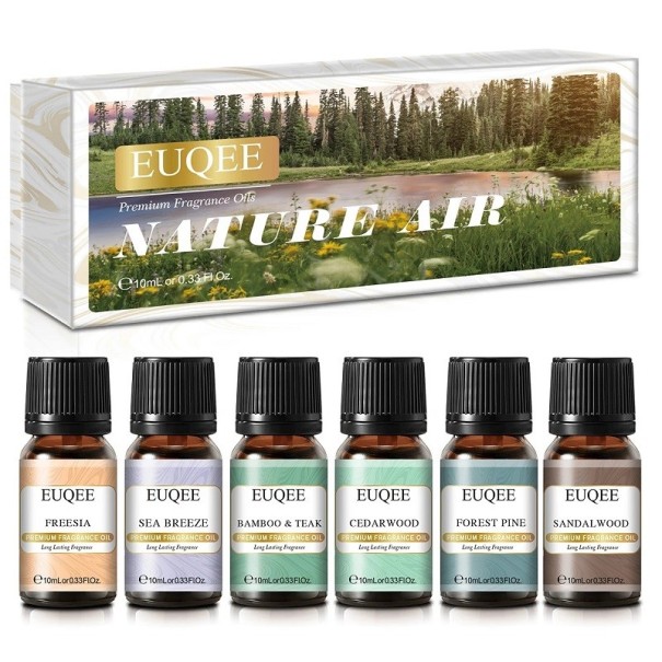 Duftöl-Diffusor-Geschenkset Aromaöle im Set Natürliche ätherische Öle 6 Stück 10 ml Nature Air