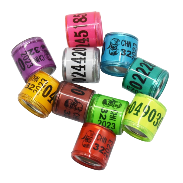 Duivenringen 50 stuks multicolor
