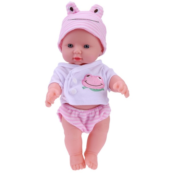 Dukke med tøj 30 cm rosa