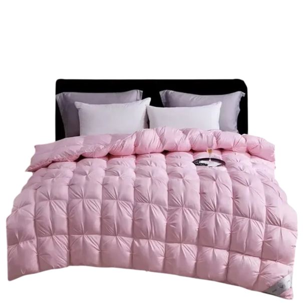 Dunedyne 150 x 200 cm 3 kg Hvidt gåsefjeder Vinter quiltet dyne 3D kammerkonstruktion Varm dyne rosa