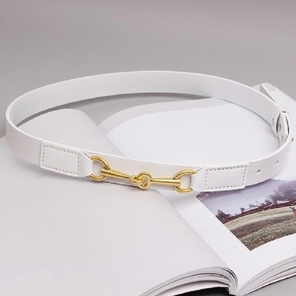 Dunne damesriem C994 wit