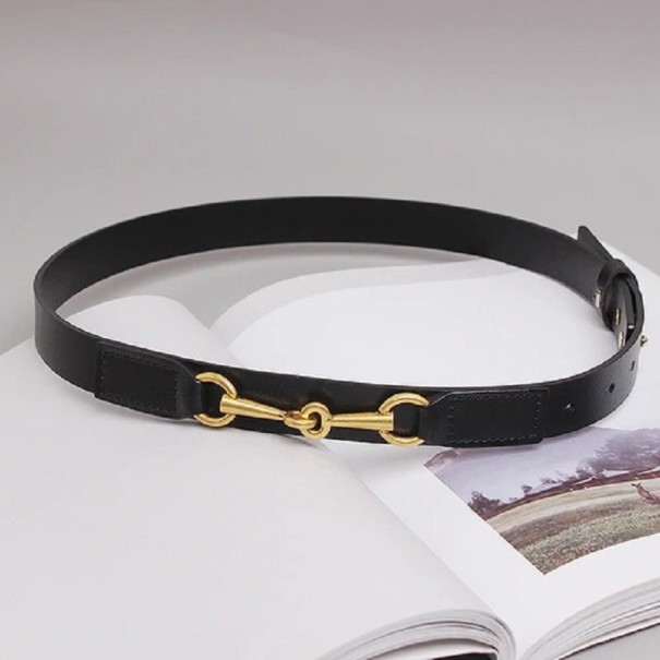 Dunne damesriem C994 zwart