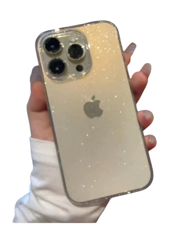 Durchsichtige Glitzerhülle für das iPhone 16 Plus, stoßfeste, flexible Abdeckung, schlankes und langlebiges Design, Schutz vor Kratzern und Stößen durchsichtig