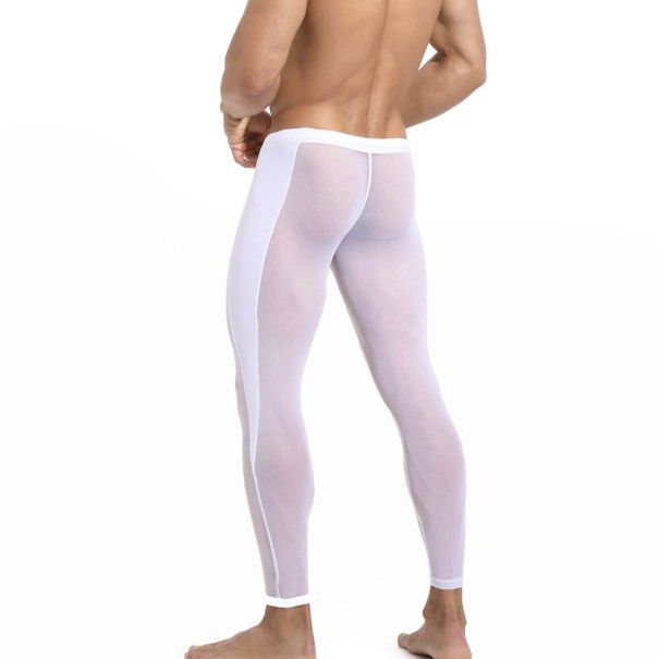 Durchsichtige Leggings für Herren weiß XS