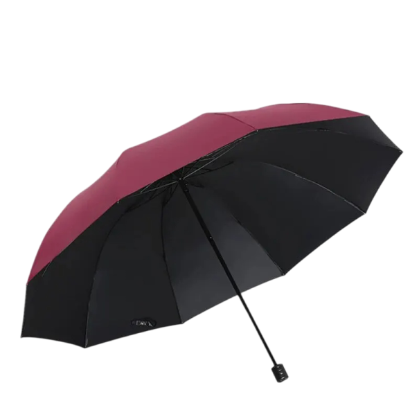 Duży parasol ręczny 130 cm Wiatroszczelny i wodoodporny parasol dziesięciopunktowy ze wzmocnioną ramą Solidna konstrukcja Wysokiej jakości trwałe materiały czerwony