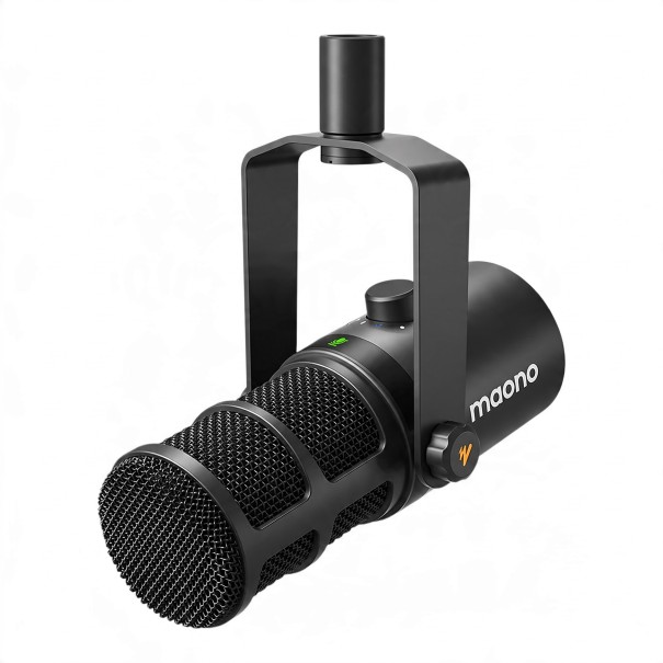 Δυναμικό μικρόφωνο MAONO PD400X USB και XLR Έλεγχος έντασης και έξοδος για ακουστικά Μεταλλικό Μαύρο Για streaming και podcasts 1