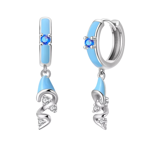 Dynamiska örhängen 925 sterling silver för kvinnor Mode smycken födelsedagspresenter med modern och uttrycksfull design 1