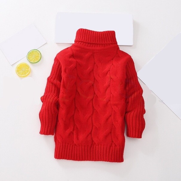 Dzianinowy sweter dziecięcy L593 czerwony 8 B