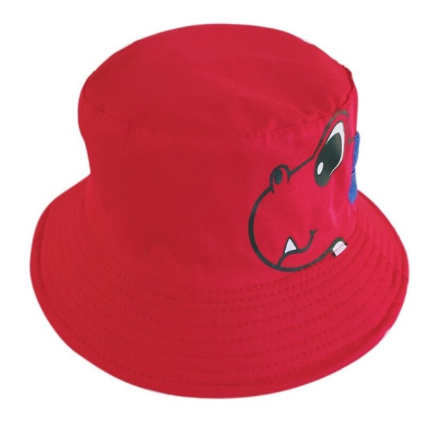 Dziecięca kapelusz z hipopotamem czerwony