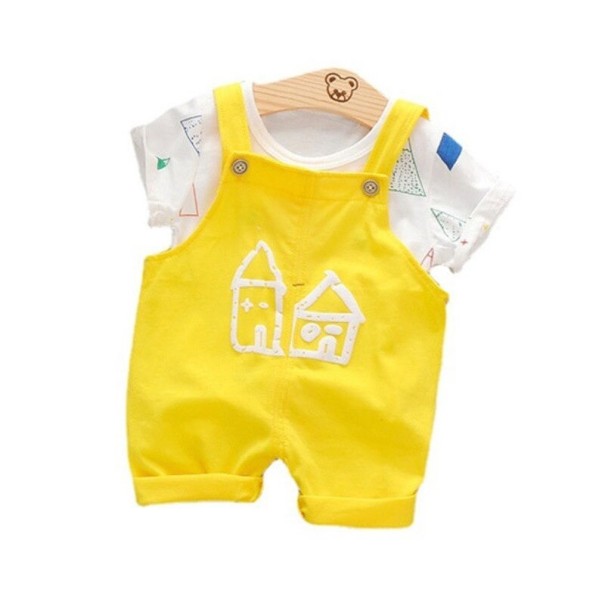 Dziecięca koszula i spodnie L1288 żółty 9-12 miesięcy