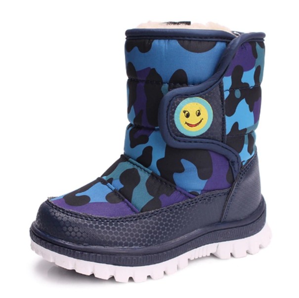 Dziecięce buty zimowe w kamuflażu niebieski 20