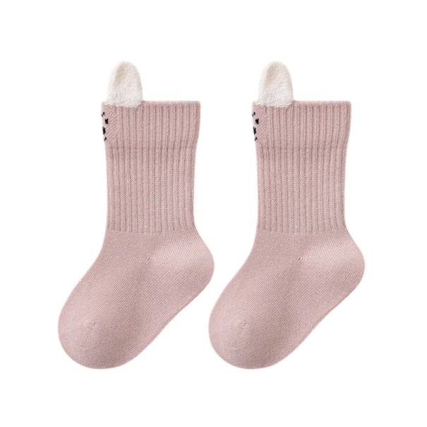 Dziecięce unisex skarpetki z motywami zwierząt Bawełna nylon elastan Kolorowe wygodne skarpetki dla dzieci elastyczne skarpetki różowy 0-1 rok