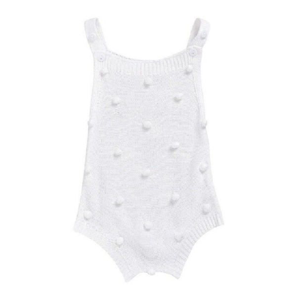 Dziewczęce body z dzianiny L1388 biały 12-18 miesięcy