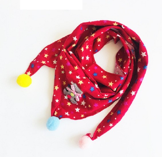 Écharpe d'hiver pour enfants avec pompons J579 4