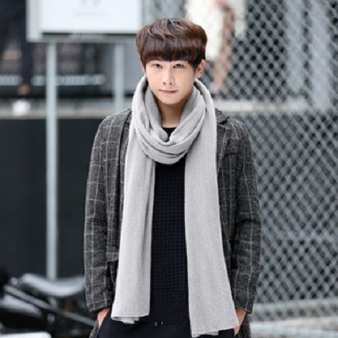 Écharpe d'hiver pour homme stylée J2970 gris clair
