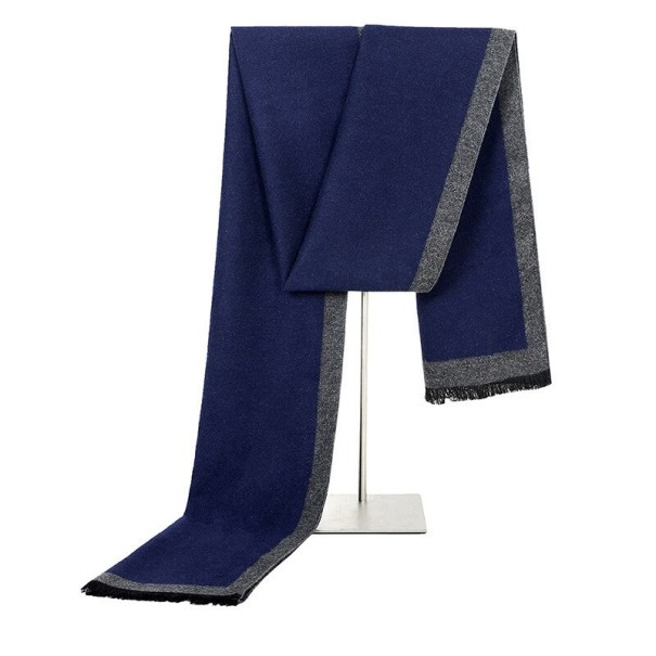 Écharpe en coton pour homme A1 bleu foncé