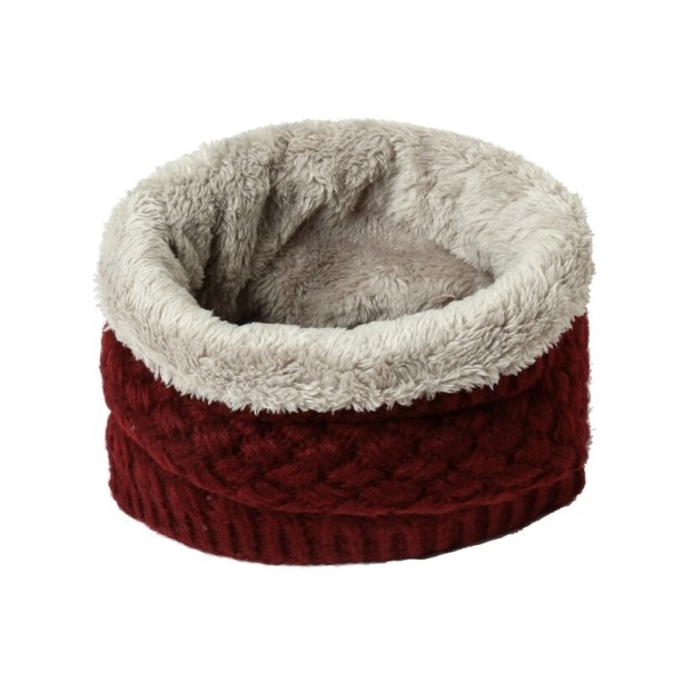 Écharpe en tricot d'hiver pour enfants bordeaux