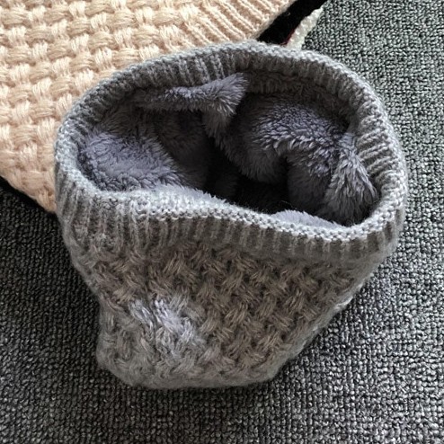 Écharpe en tricot d'hiver pour enfants J881 gris