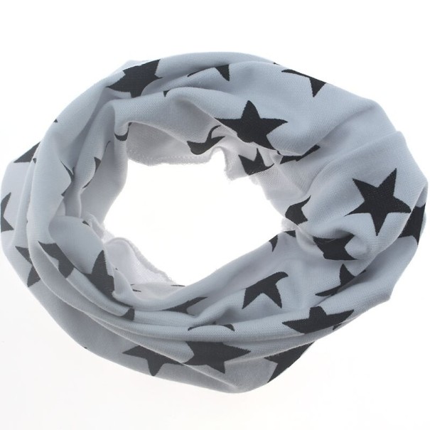 Écharpe pour enfants avec des étoiles blanc