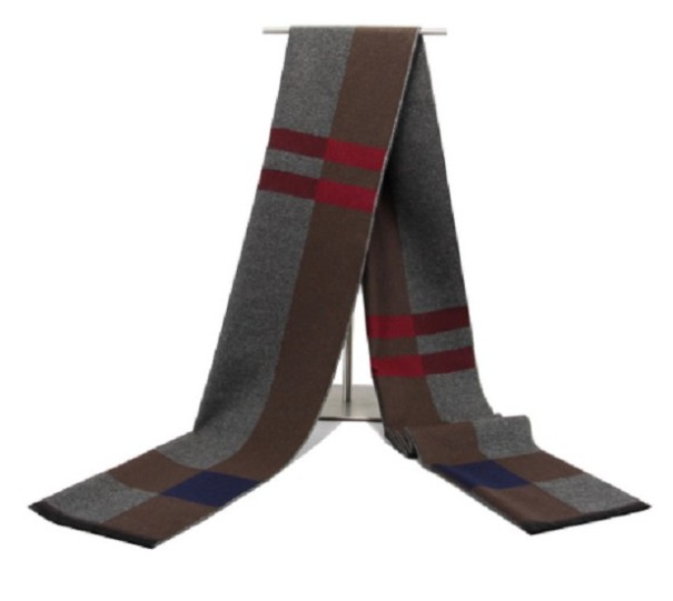 Écharpe pour homme à rayures J1452 marron