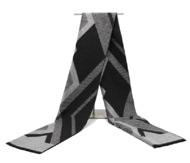 Écharpe pour homme avec losanges J2623 noir