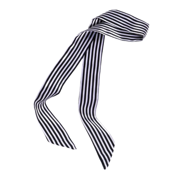 Écharpe rayée pour femmes 4 × 100 cm Petite longue fine écharpe multifonctionnelle mode pour la tête Bandeau pour cheveux Décoration de la poignée 1