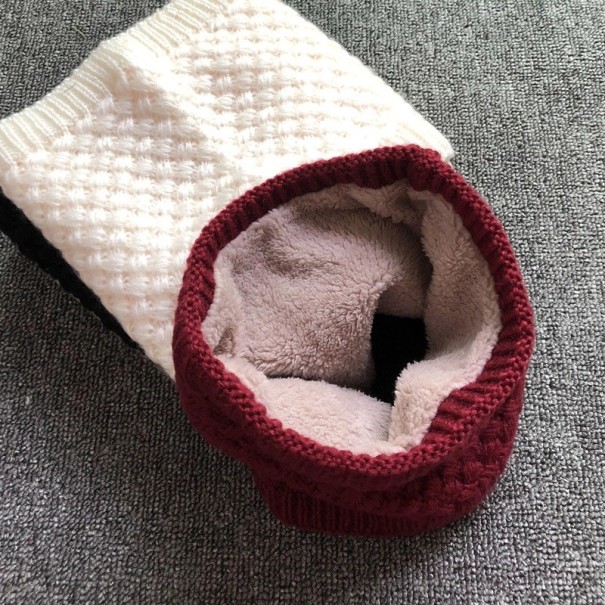 Écharpe réversible pour femmes J844 bordeaux