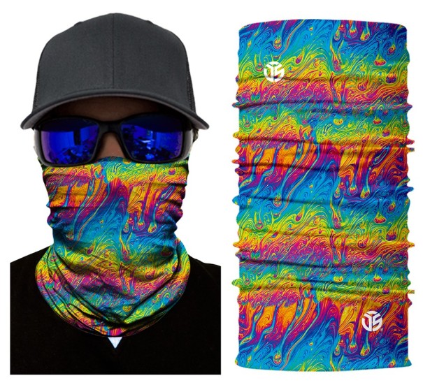 Écharpe stylée pour homme avec imprimés colorés J3381 3