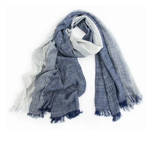 Écharpe stylée pour homme J947 bleu foncé