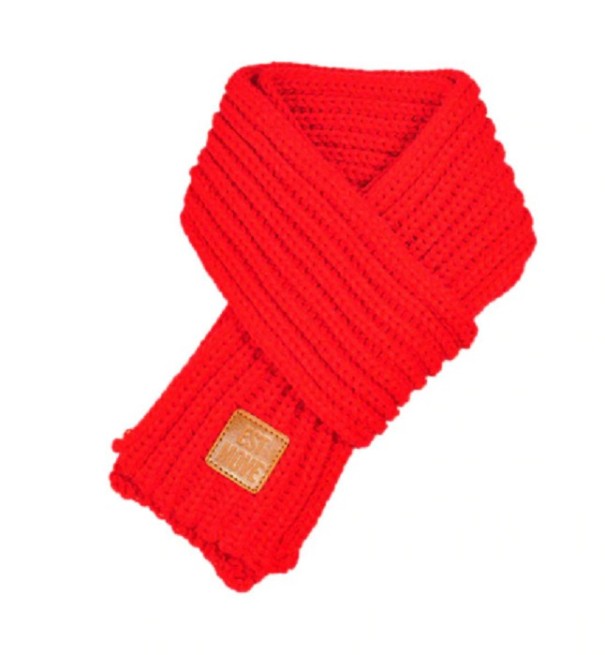Écharpe tricotée pour enfants J3023 rouge