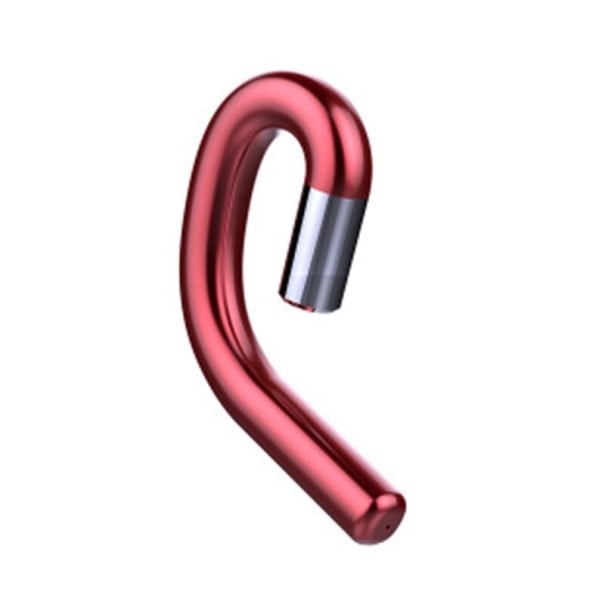 Écouteur Bluetooth 5.0 mains libres à crocher avec une surface brillante Batterie de 90 mAh avec une autonomie de 6 à 8 heures Dimensions 7 x rouge