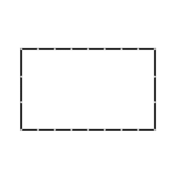 Écran de projection portable pliable 457 cm 180" 16:9 Blanc Doux Haute Densité pour Utilisation Intérieure et Extérieure Laser 1