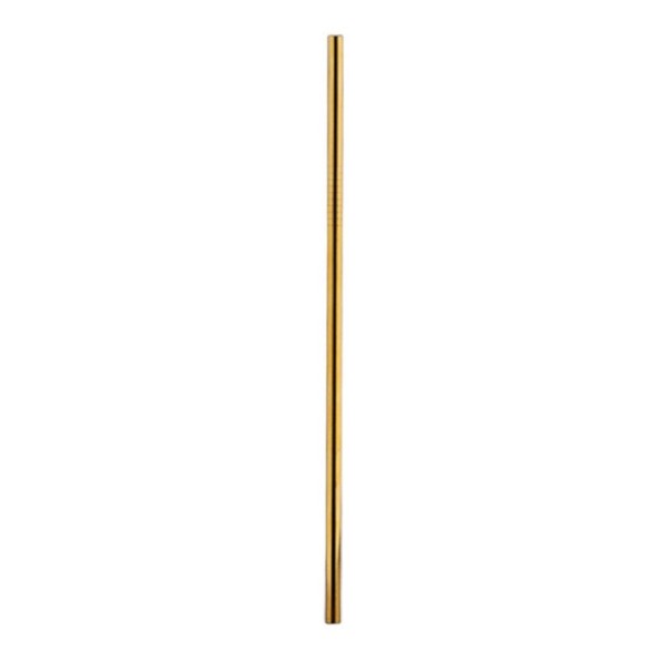 Edelstahlstrohhalme 100 Stk golden 1