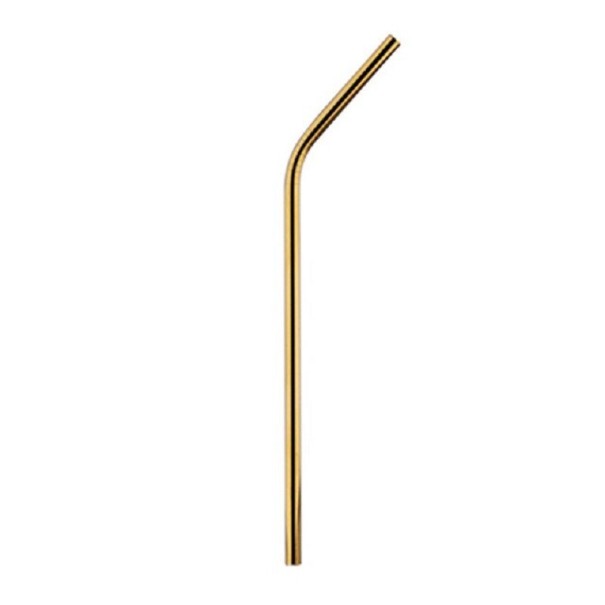Edelstahlstrohhalme 100 Stk golden 2