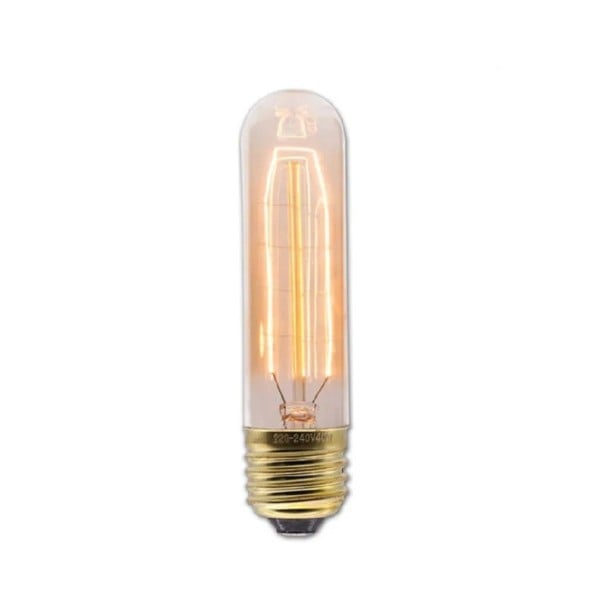 Edison Röhrenlampe mit Glühfaden T10 E27 40 W 220 V 3 x 12,5 cm Glas und Messingfassung Warmes Licht Für industrielle Lampen