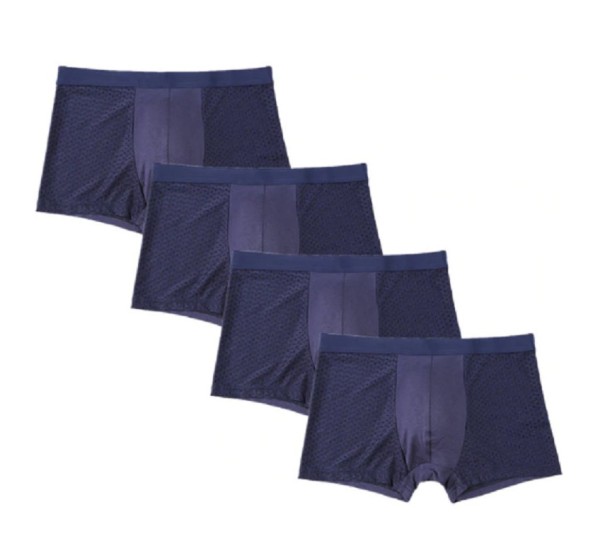 Edvin Herren-Boxershorts – 4-tlg dunkelblau M