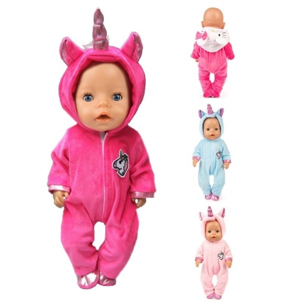 Eenhoorn poppen jumpsuit