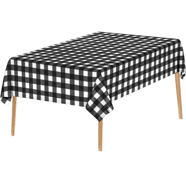 Eénmalige tafelkleed, rood, zwart geruit tafelkleed, kerst, picknick, verjaardag, bruiloft, waterdicht tafelkleed, decoratie zwart