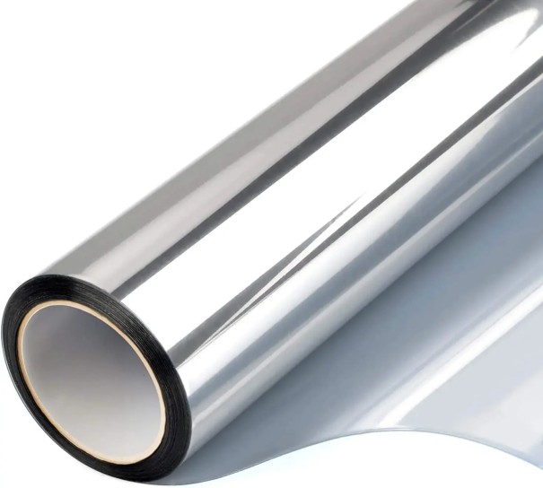 Eenrichtingsspiegel raamfolie 40 x 500 cm UV-bescherming Zonwerende folie Privacy Raam Appartement Huis Kantoor zilver