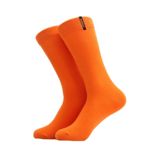 Effen sokken voor heren oranje