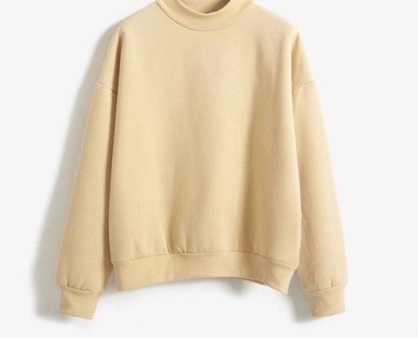 Effen sweatshirt voor dames beige M