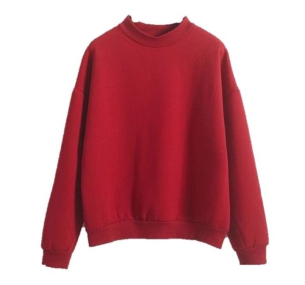 Effen sweatshirt voor dames rood M