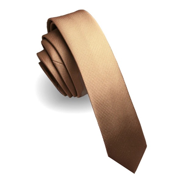 Effen zijden stropdas 150 x 4 cm Elegante herenstropdas van hoogwaardige zijde Smal design Stijlvol accessoire voor bruiloften, feesten en formele evenementen bruin