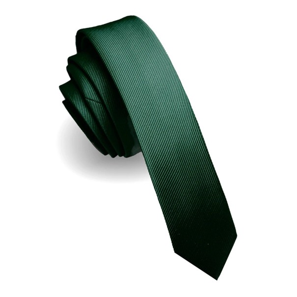 Effen zijden stropdas 150 x 4 cm Elegante herenstropdas van hoogwaardige zijde Smal design Stijlvol accessoire voor bruiloften, feesten en formele evenementen donkergroen