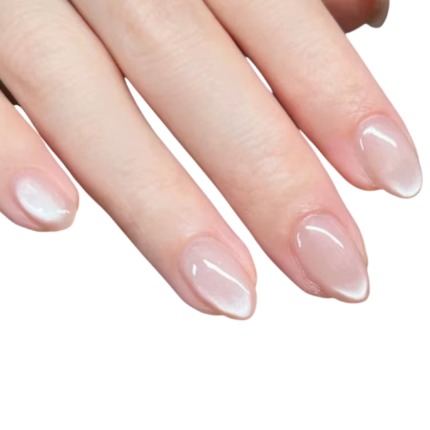 Effet métallique Forme amande Taille moyenne 24 pièces Ongles en acrylique 3D autocollants pour manucure à domicile 1