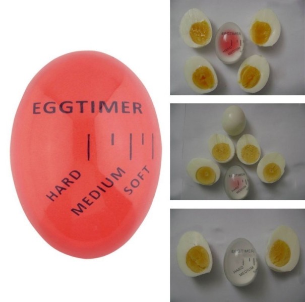 Egg Cooking Timer Changes Colour Directly in the Pot Scale for Soft to Hard-Boiled Eggs Material Silicone Dimensions 5.6 x 4 cm 1