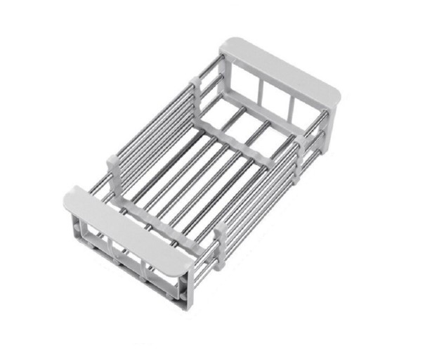 Égouttoir extensible 46,5 x 16,5 cm gris