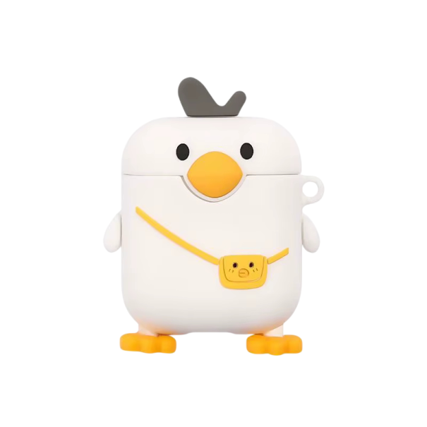 Egyedi puha szilikon tok fülhallgatókhoz AirPods 4 Aranyos kacsa dizájnú védő szilikon tok 1