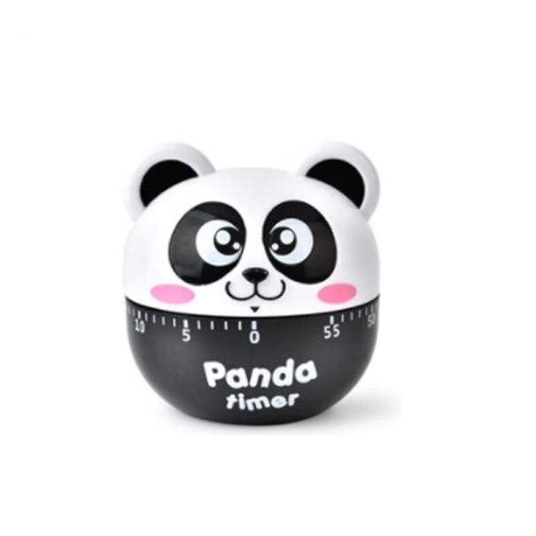 Ein mechanischer Minutenzeiger in Form eines Pandas schwarz