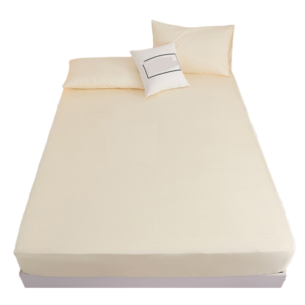 Einfarbiges Bettlaken 140 x 200 cm creme